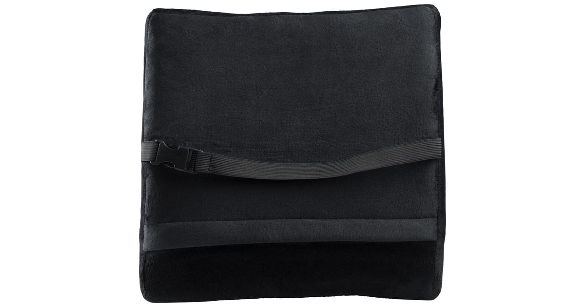 ArozziLumbar Support Black Velour - Horizontal Straps inlegkussen  (Zwart)