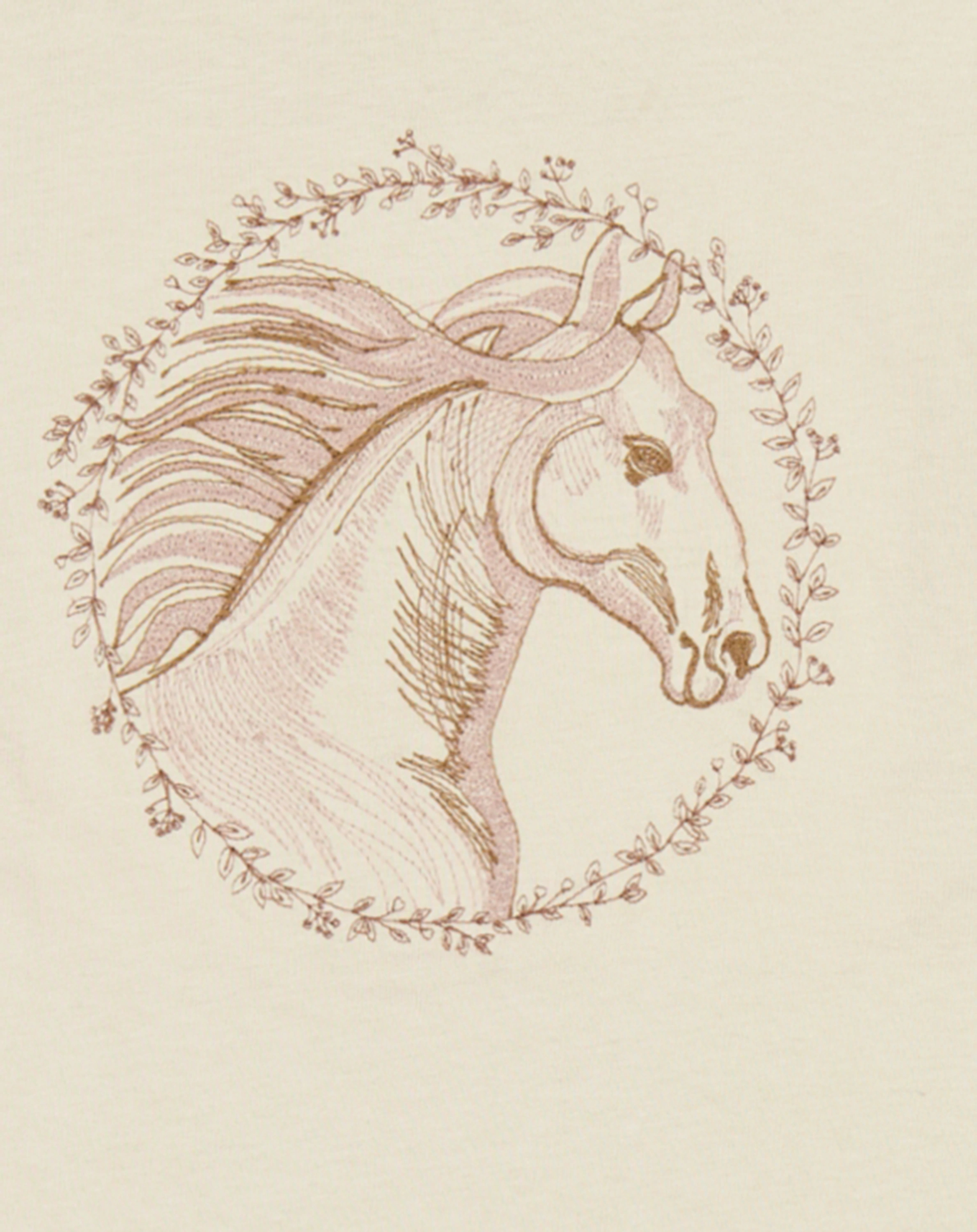 Langarmshirt HORSE CIRCLE in fossil