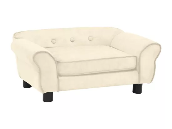Canapé pour chien Crème 72x45x30 cm Peluche