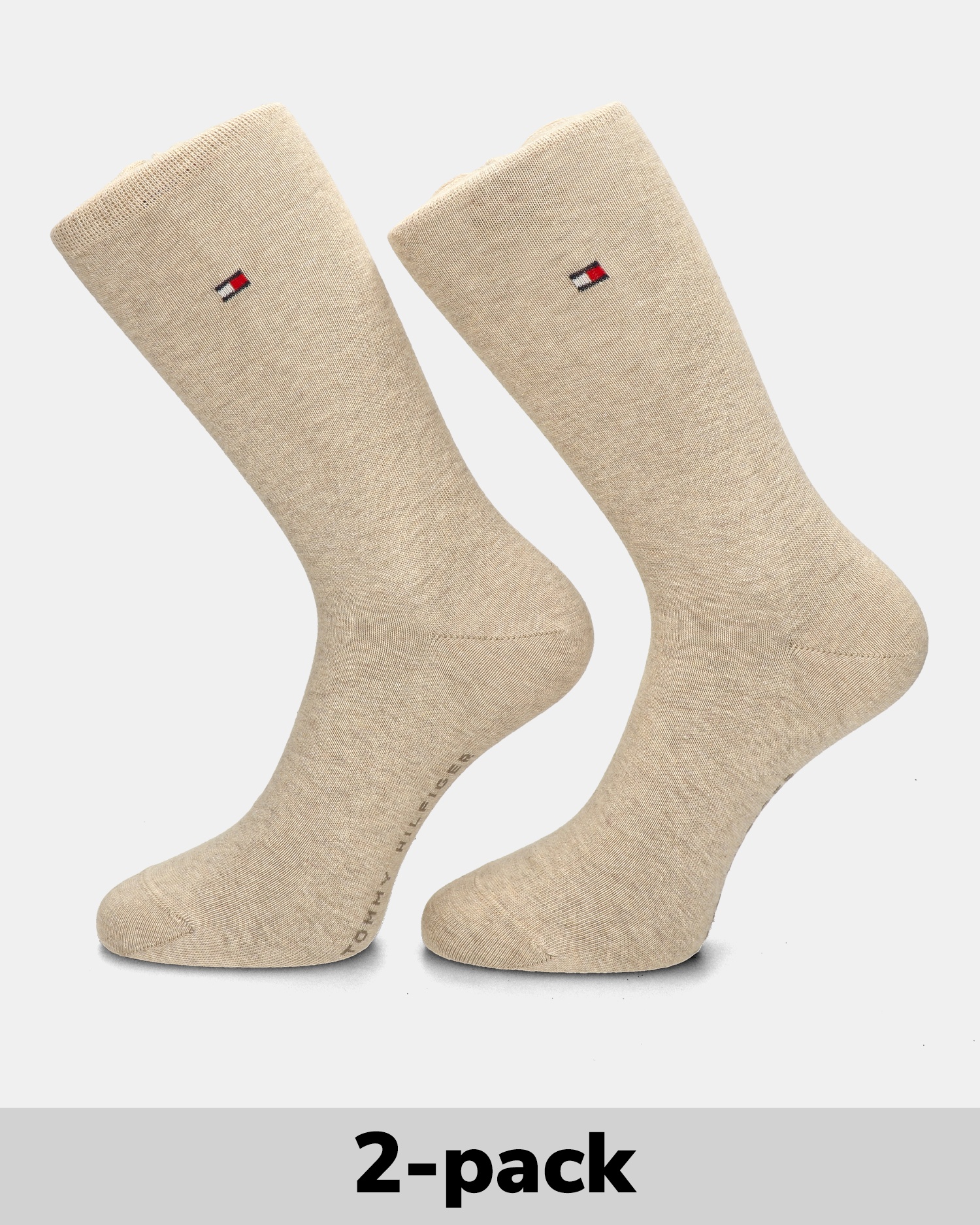 Tommy Hilfiger 2-Pack Hoge sokken Sokken  - beige