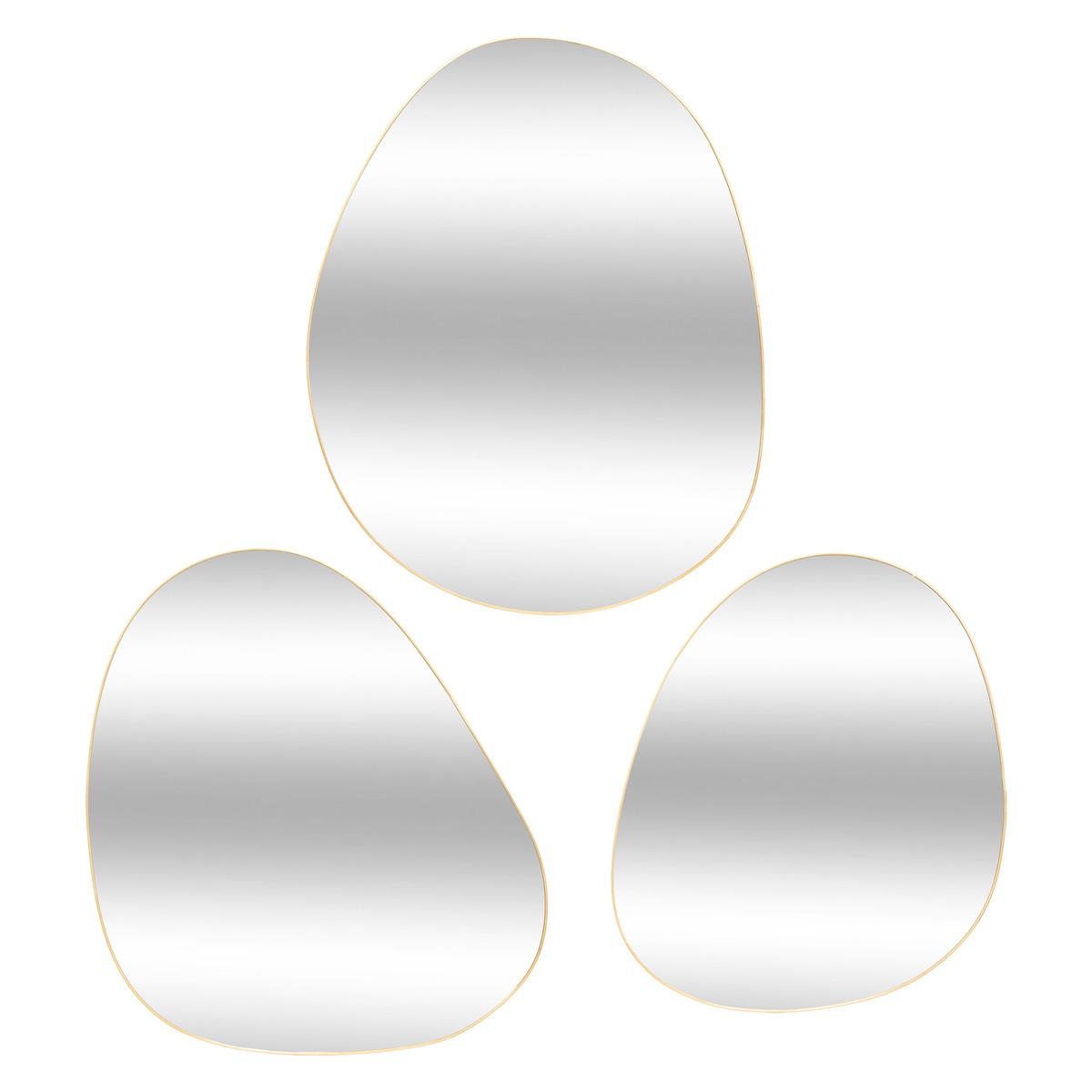 SET 3 MIROIRS METAL ORGA LIDA