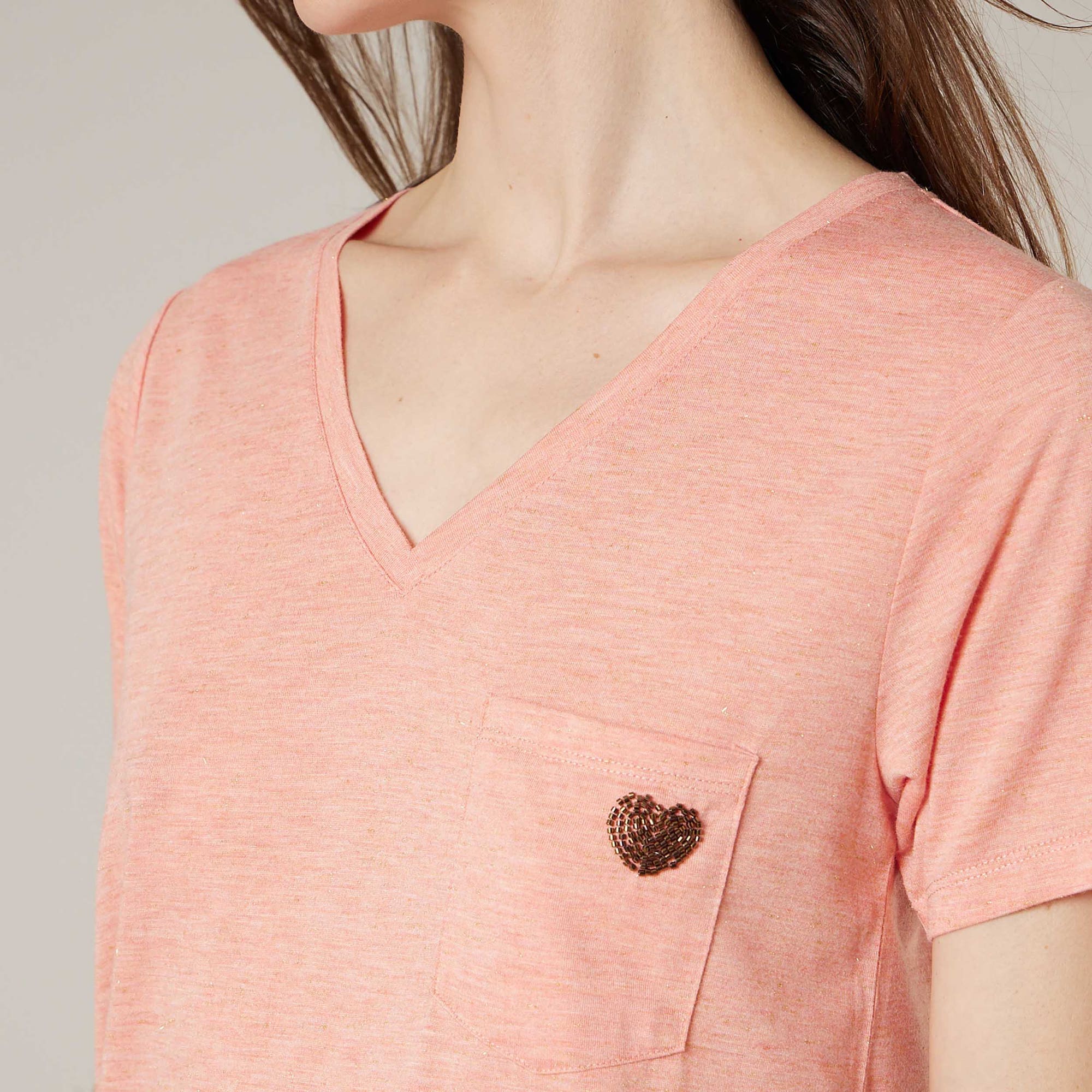 T-shirt Femme corail