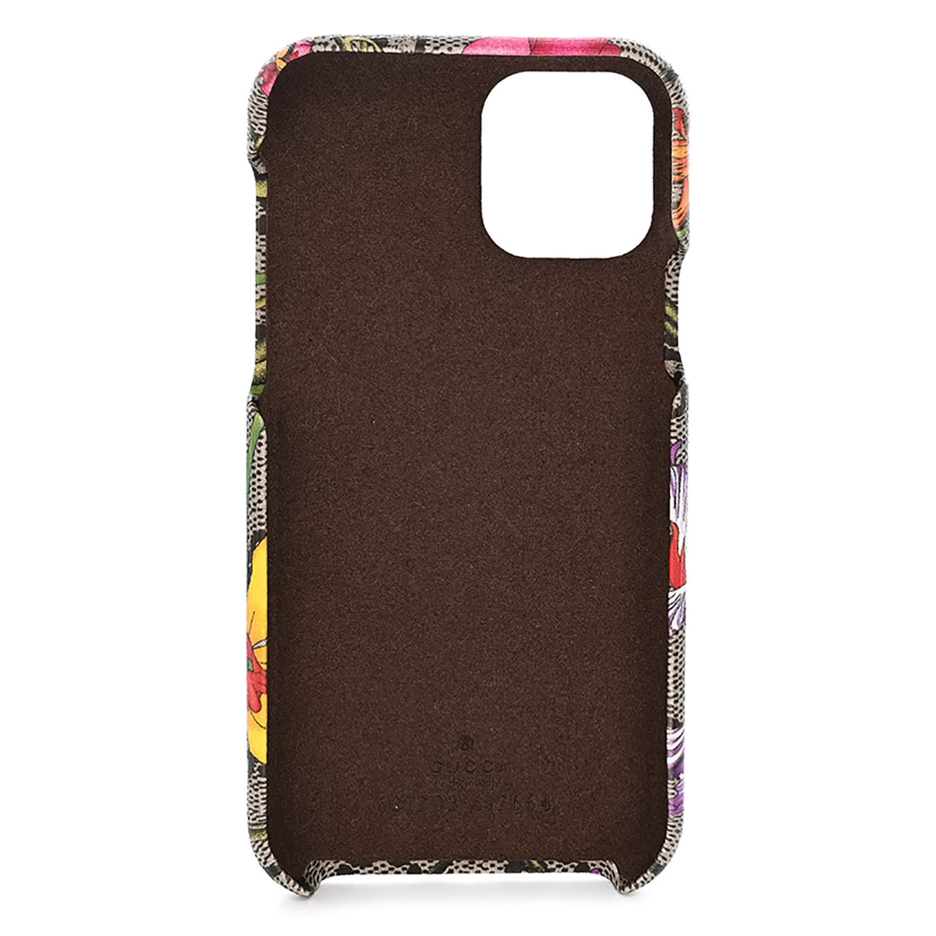 Gucci Coque Iphone 12 en Cuir Monogramme Fleuri beige - Neuf sans étiquette