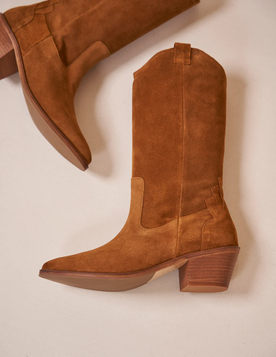 Bottes Jade - Suède ambre