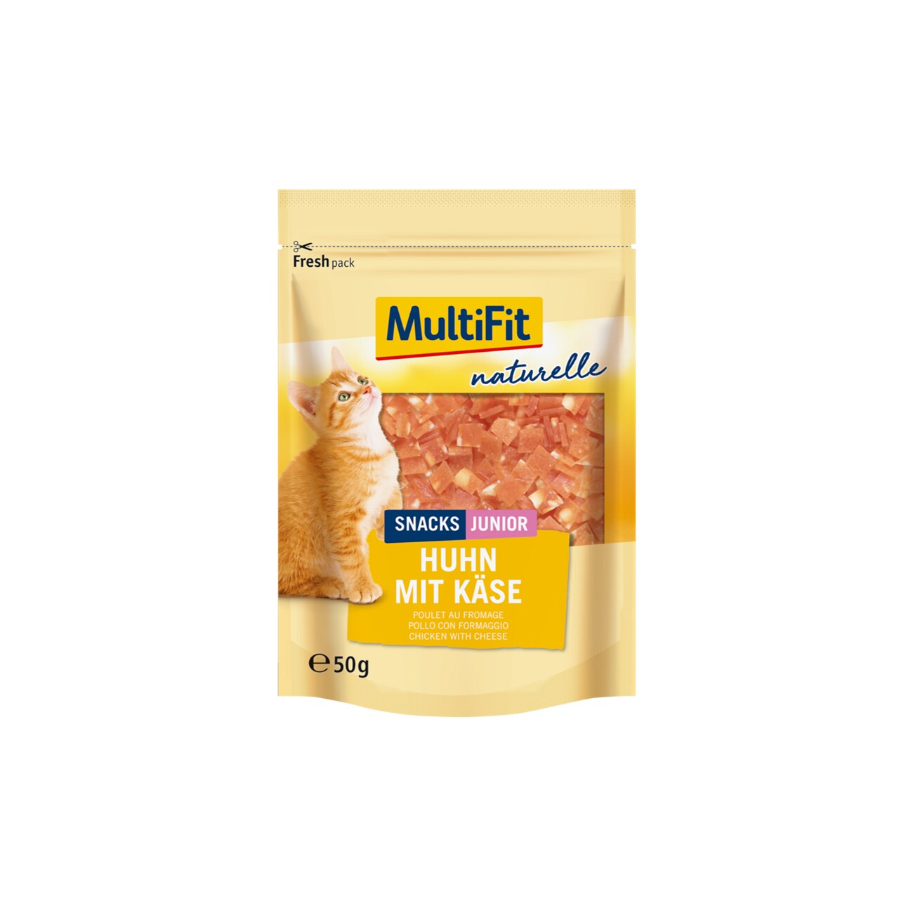 MultiFit naturelle Huhn & Käse Junior 4x50g