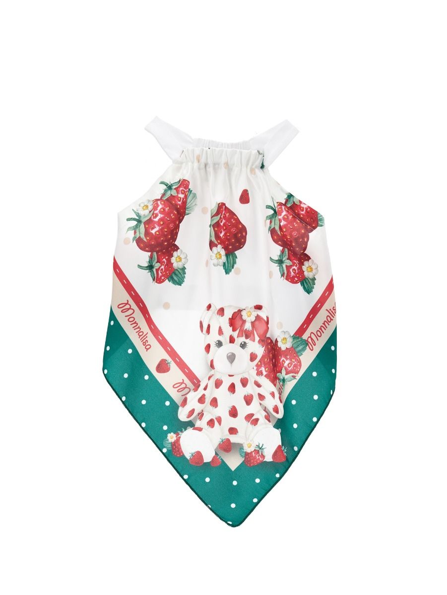Monnalisa Printed Satin Top