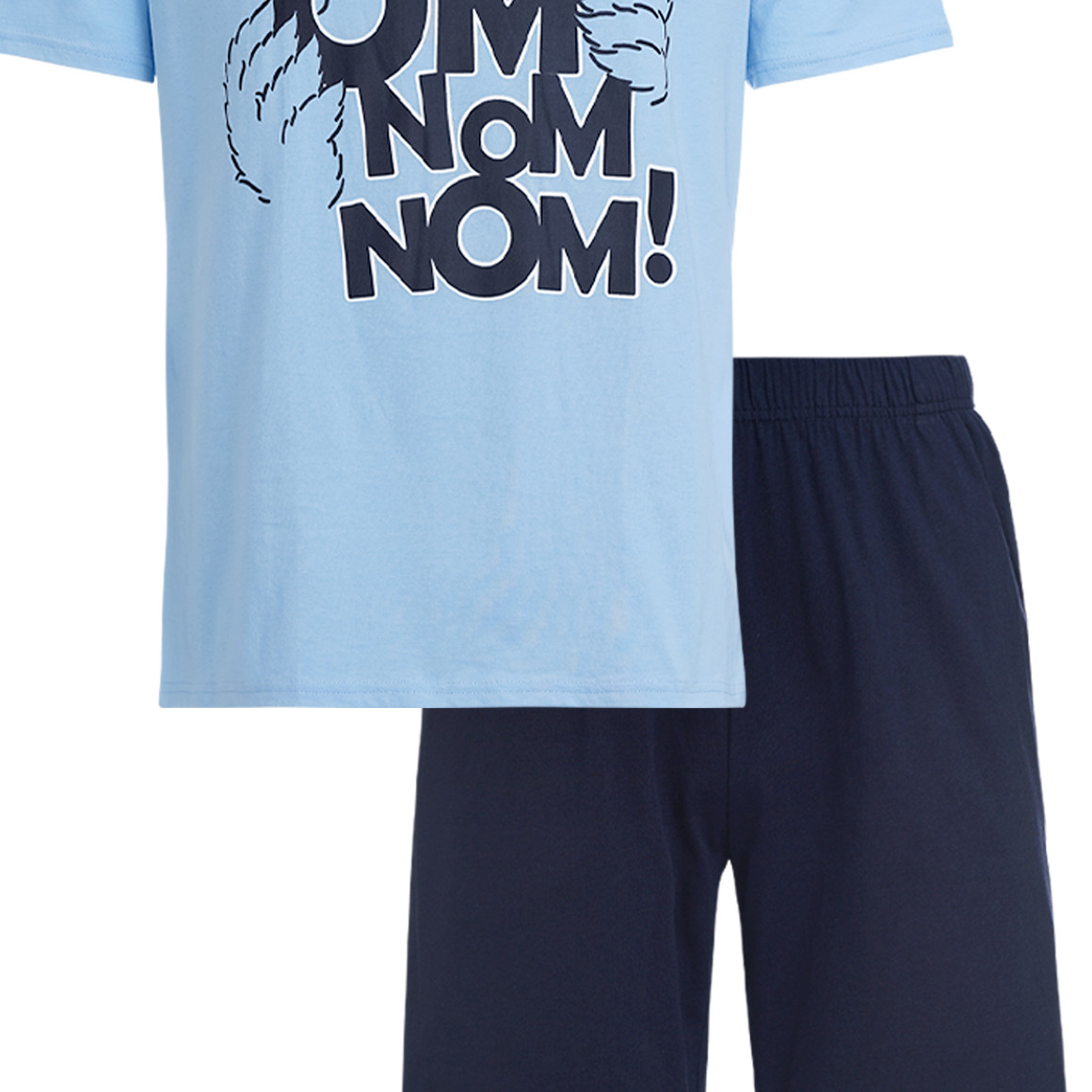 VanVaan Sesamstraße Shorty mit Krümelmonster-Print hellblau