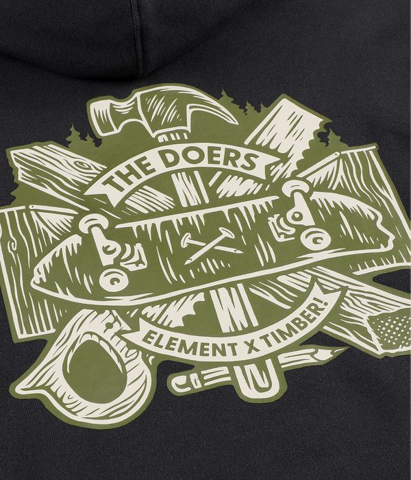 Element x Timber! Supply Hoodie (off black) online kaufen | skatedeluxe