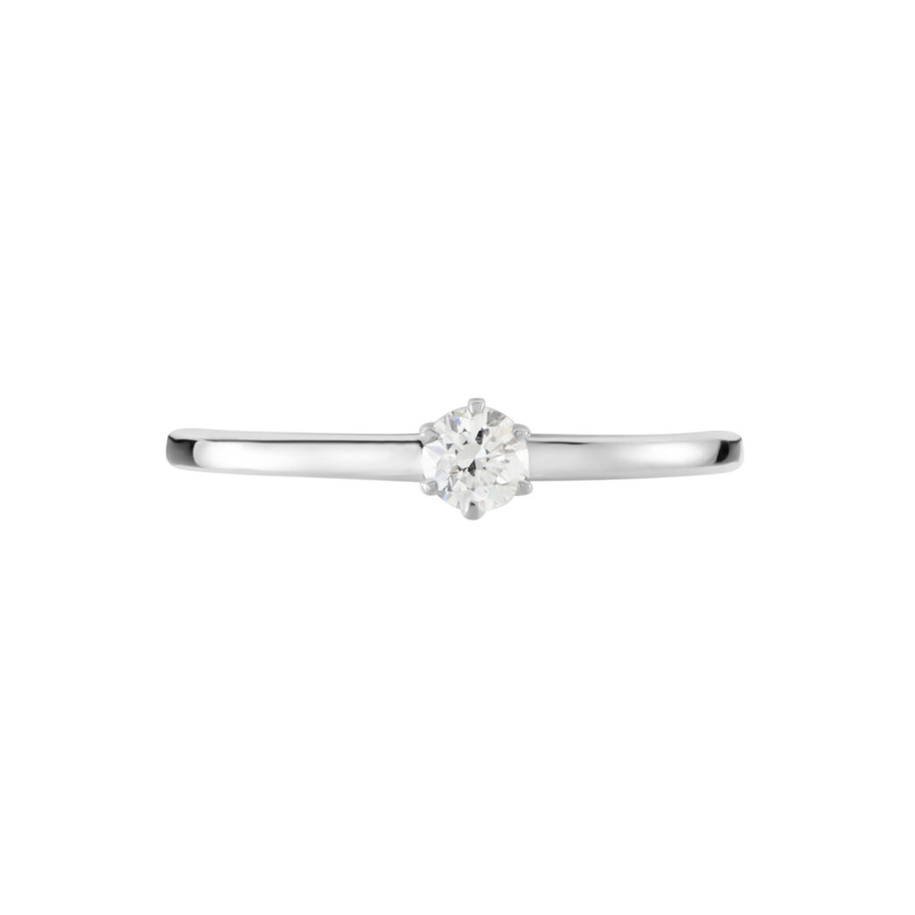 Solitaire  Natalia Platine Blanc Diamant