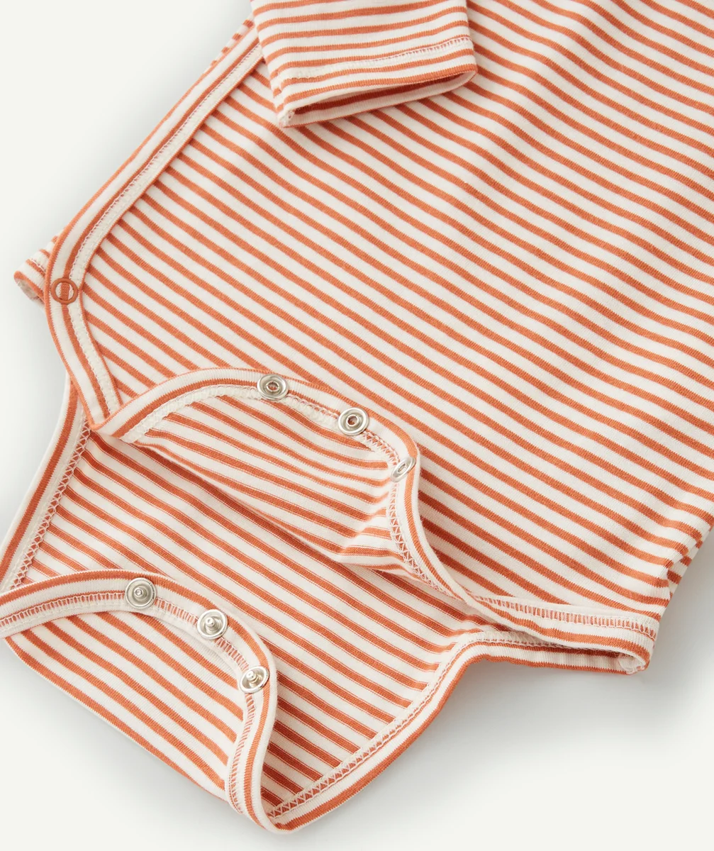 LOT DE 3 BODIES EN COTON BIOLOGIQUE BEIGE ÉCRU ET RAYÉ