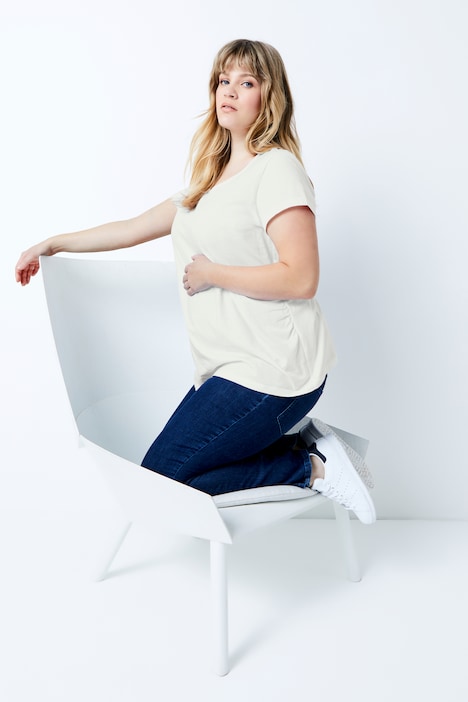 Bellieva T-Shirt, 2er-Pack, Umstandsmode, Rundhals, Kurzarm, Biobaumwolle GOTS