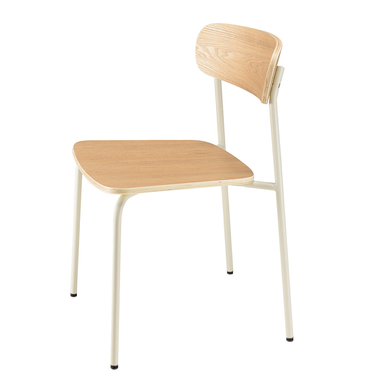 Macabane 2 Chaises d'écolier Tom naturel/blanc - 47x51x78 cm