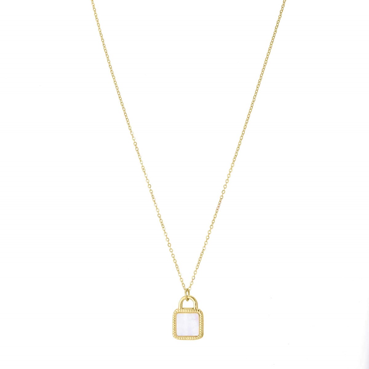 Collier Cadenas nacre doré or