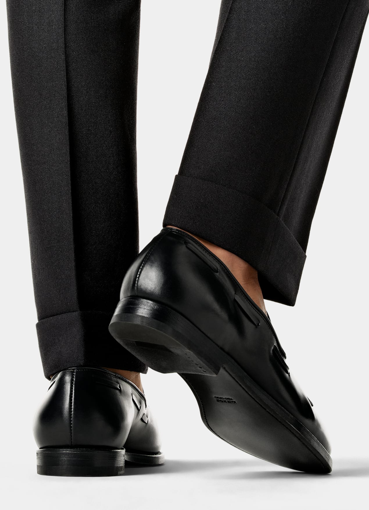 Mocassins à pompons noirs - Fabrication italienne