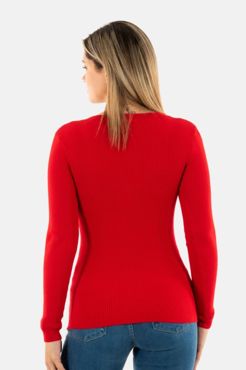 Pull hiver morgan 201-mbanbi.n rouge moyen