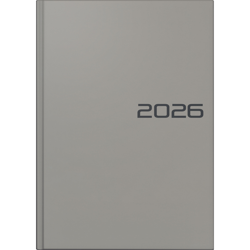 Simplex Agenda 2026 Simply Colour Line, A5, 1 Woche / 2 Seiten, grau