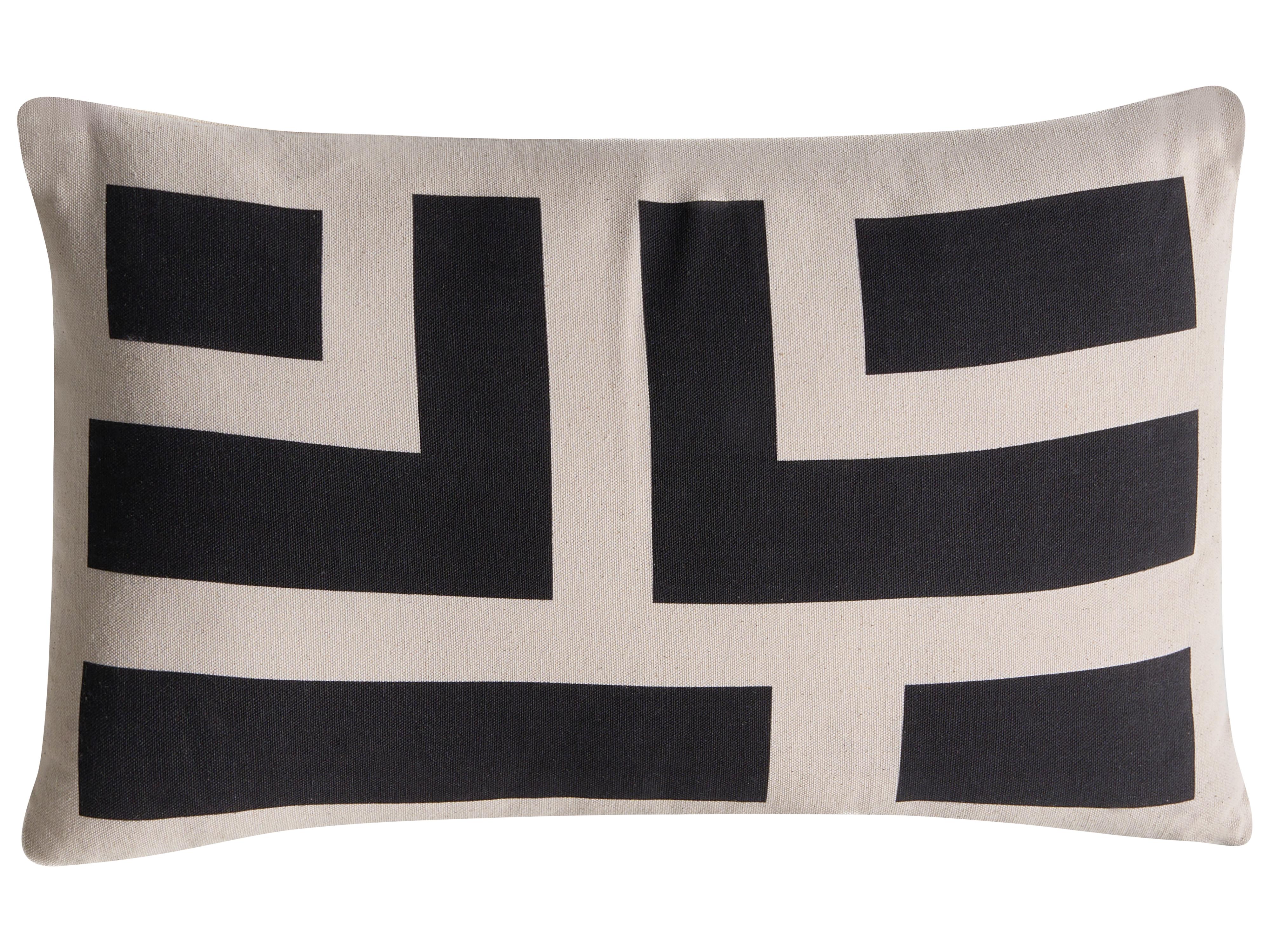 Set van 3 sierkussens AGATHIS Katoen 30 x 50 cm Zwart/beige abstract patroon