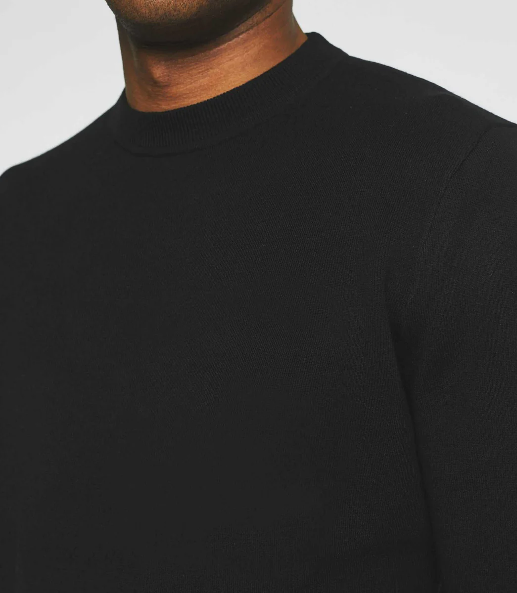 Pull col rond noir BRICE