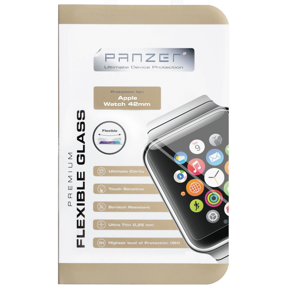 Panzer skjermbeskytter for Apple Watch 42 mm