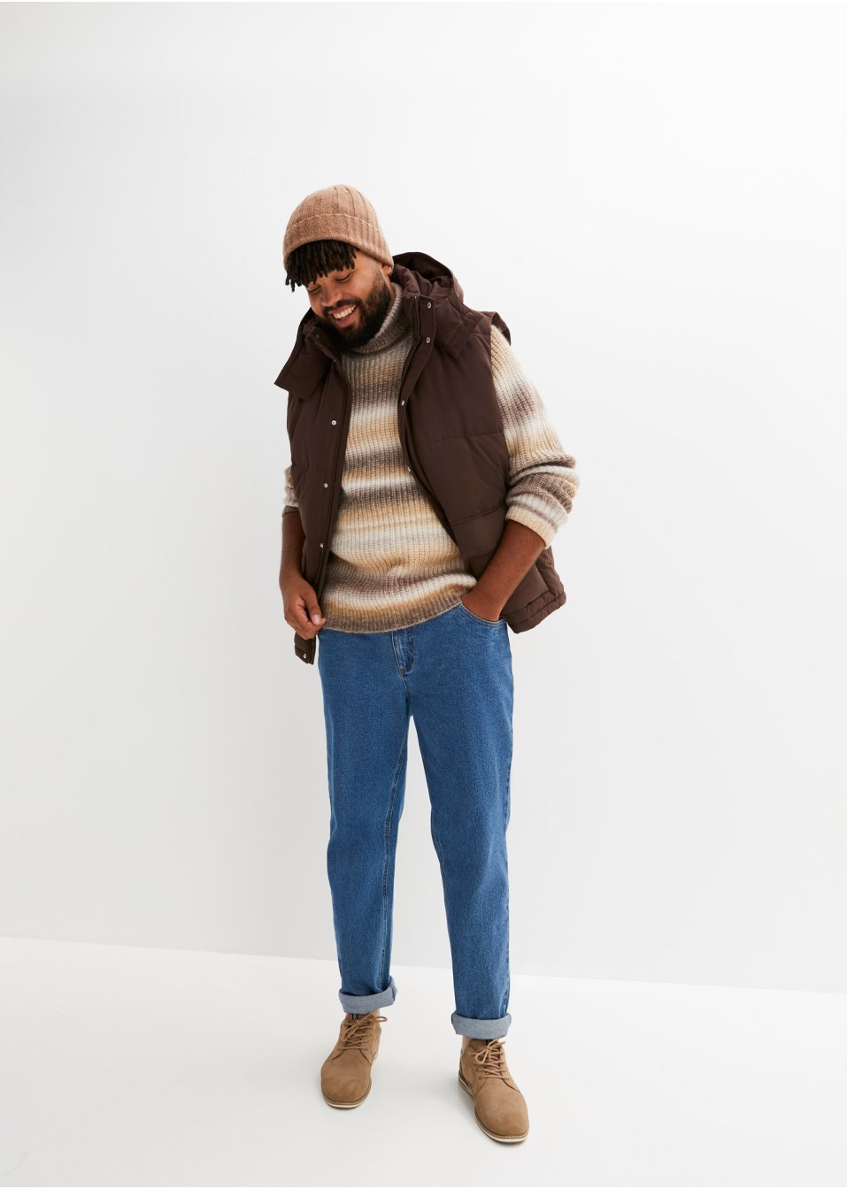 Veste sans manches matelassée avec capuche amovible en polyester recyclé