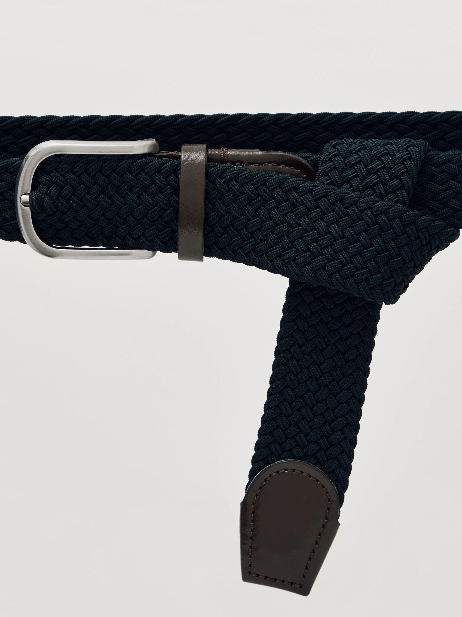Marineblauw - Reiss Elmont Basket Weave Belt