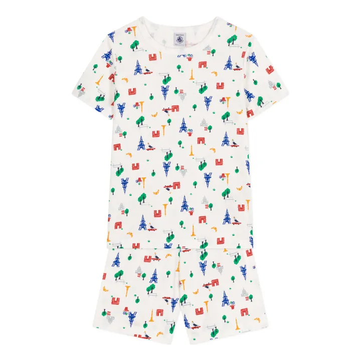 Petit Bateau Pyjama Short Manoli Paris | Blanc