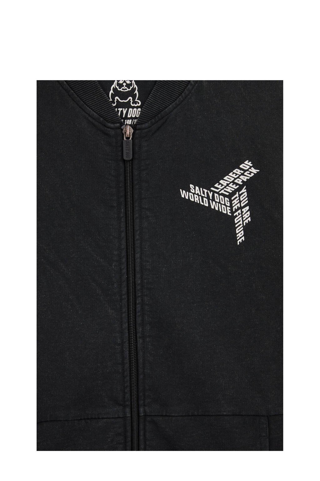 Salty Dog sweatvest grijszwart