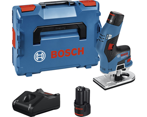 Bosch Professional GKF 12V-8 kantenfrees, inclusief 2 accu's (3,0Ah), lader en L-BOXX 136