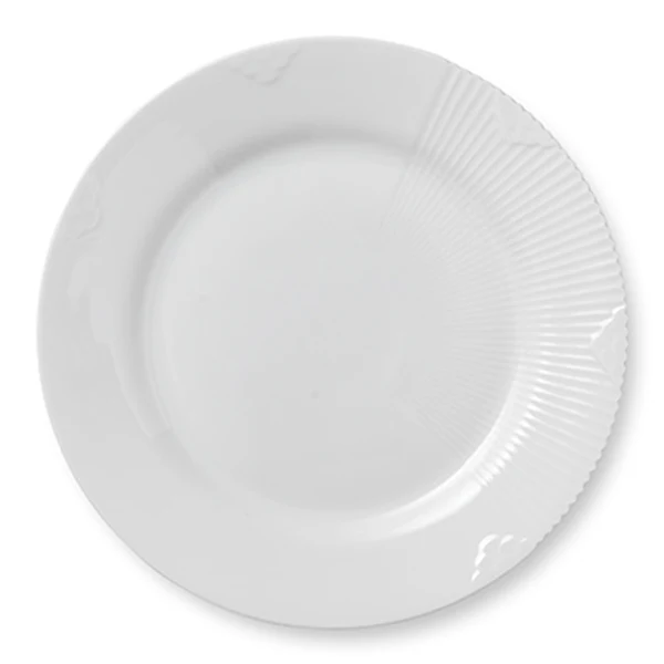 Royal Copenhagen  Hvid Elements tallerken - 22 cm.
