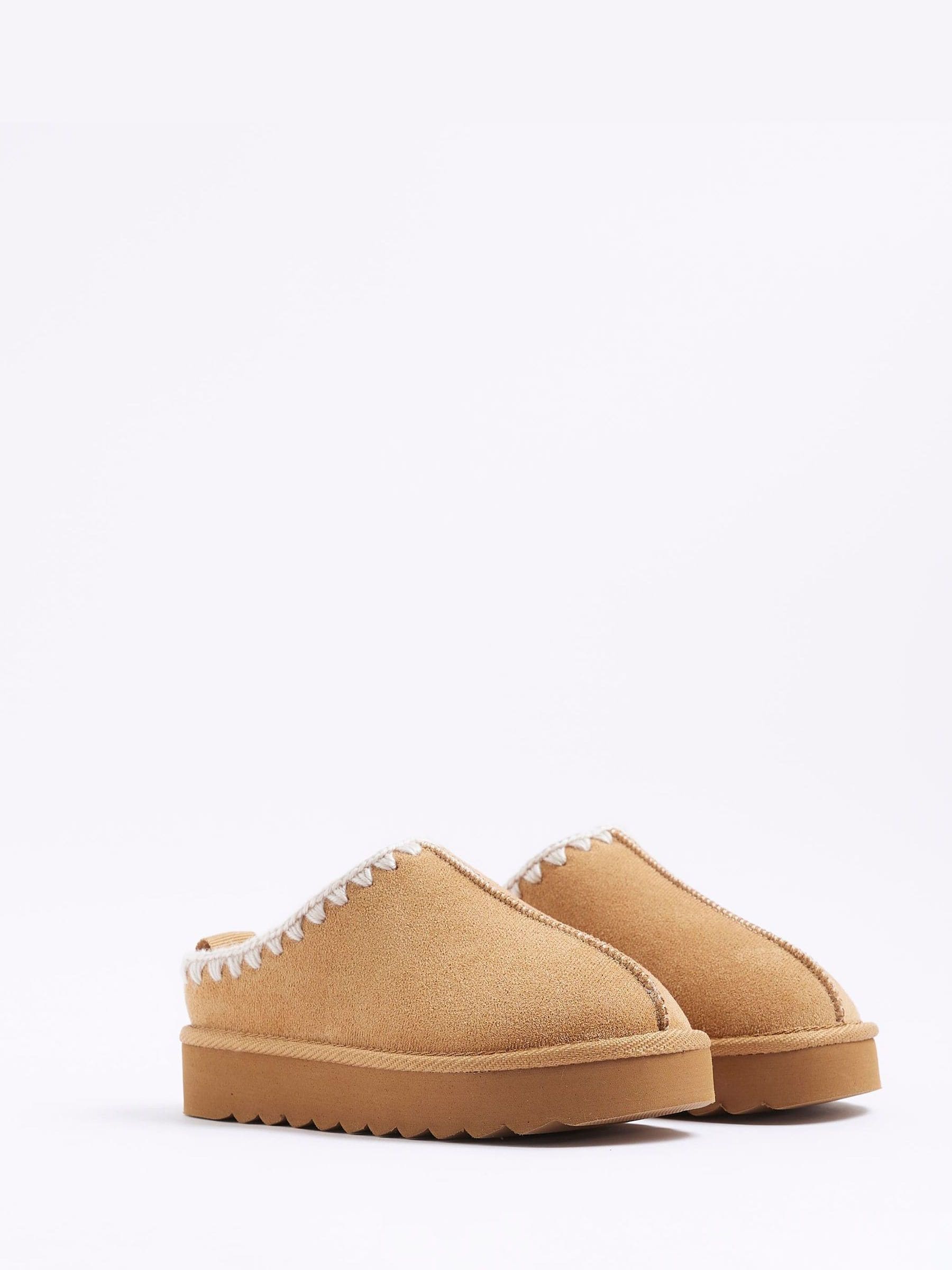 River Island Girls Whipstitch Slippers