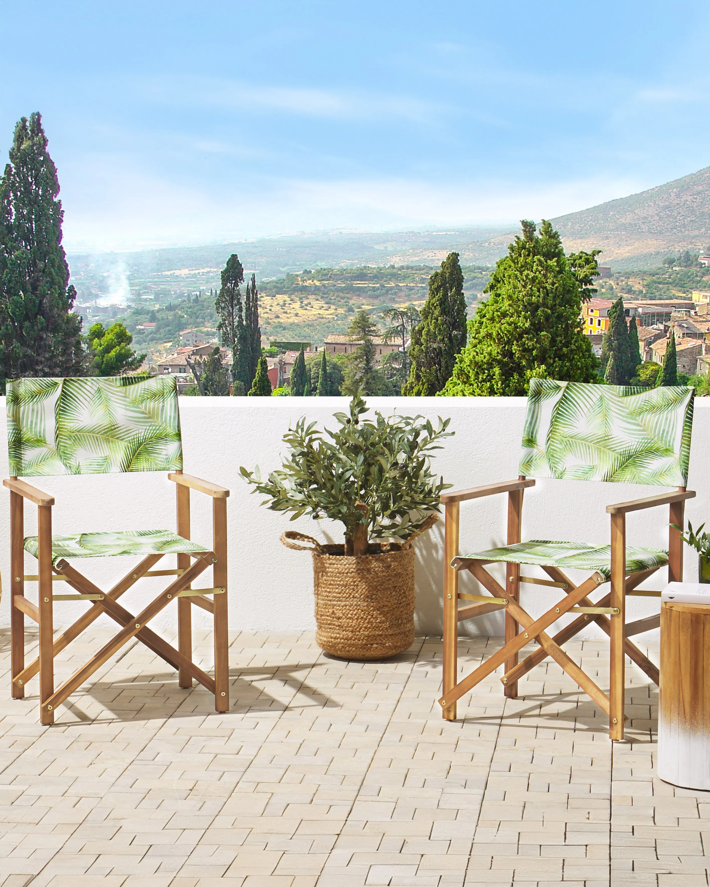 Set van 2 tuinstoelen CINE Acaciahout Lichtgroen