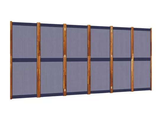 Cloison de séparation 6 panneaux bleu foncé 420x180 cm