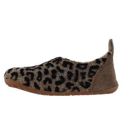 Bisgaard Hausschuhe - Wolle - Brauner Leopard
