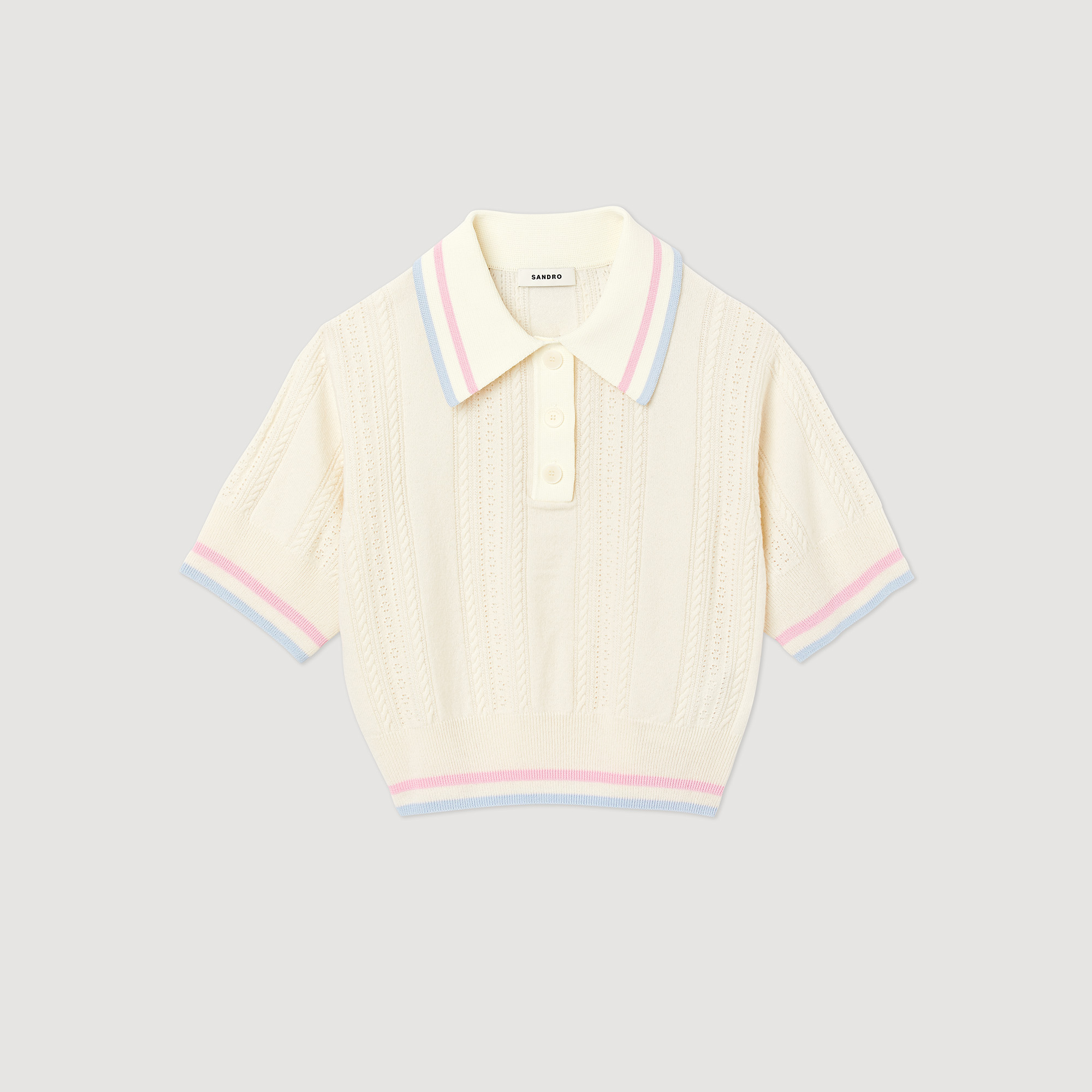 Pull polo en maille