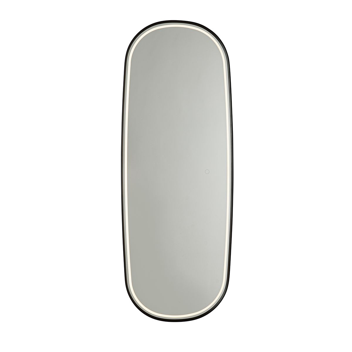Moderne badkamerspiegel zwart incl. LED en touch dimmer - Geraldien