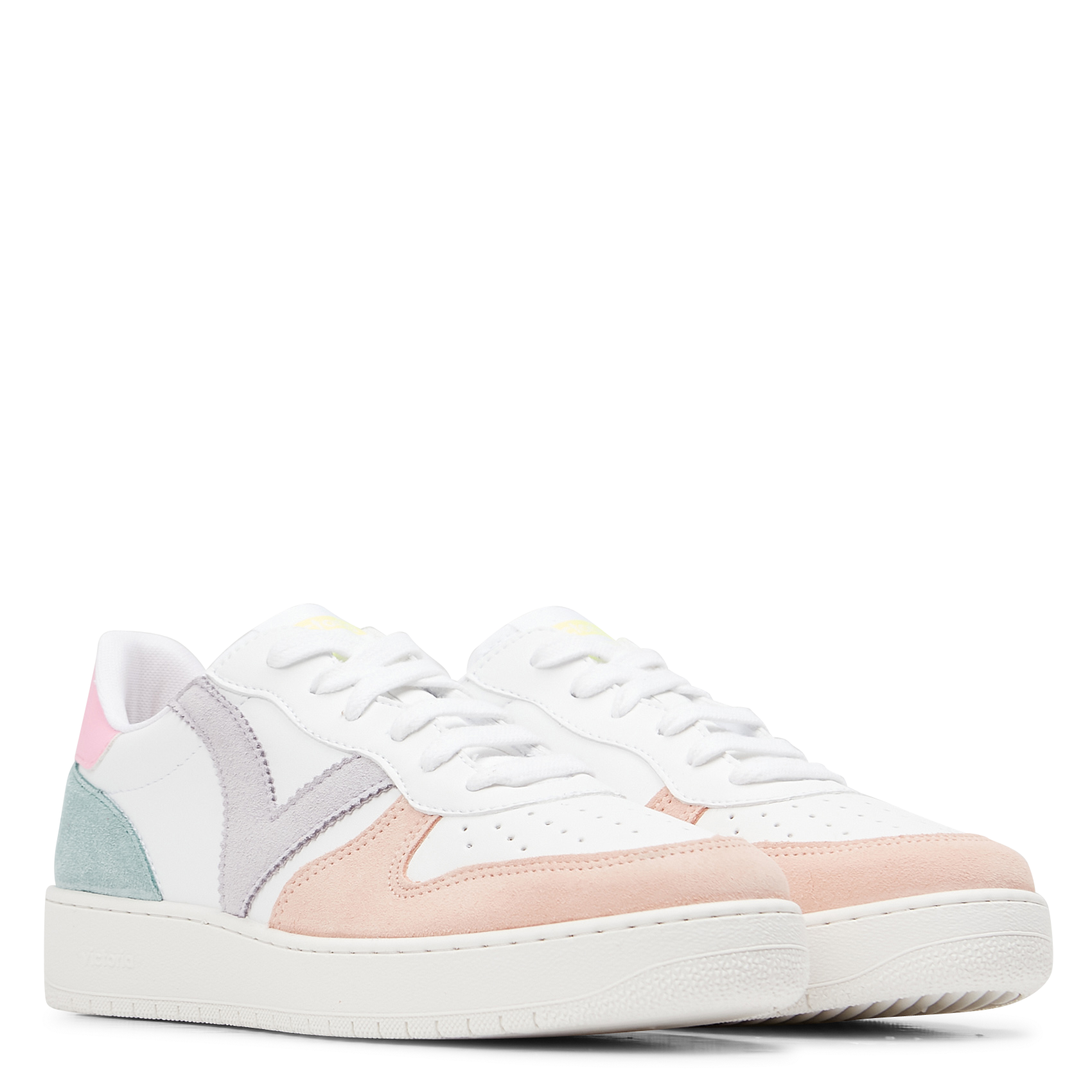 MADRID - Baskets basses aspect velours | Rose