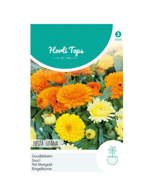 Hortitops Calendula - Goudsbloem Fiesta Gitana Gemengd - Bloemenzaden - 1.5 g