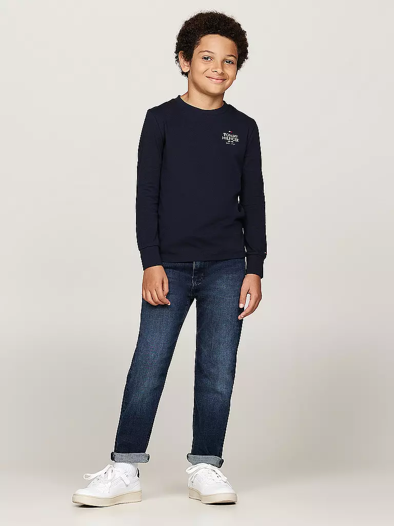TOMMY HILFIGER Jungen Langarmshirt dunkelblau