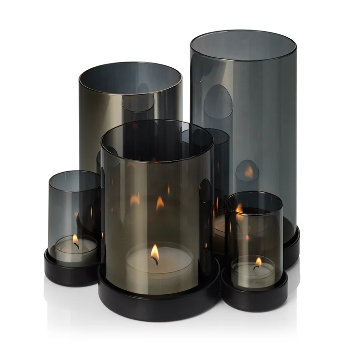 Philippi - Lichtermeer Windlicht, schwarz / transparent