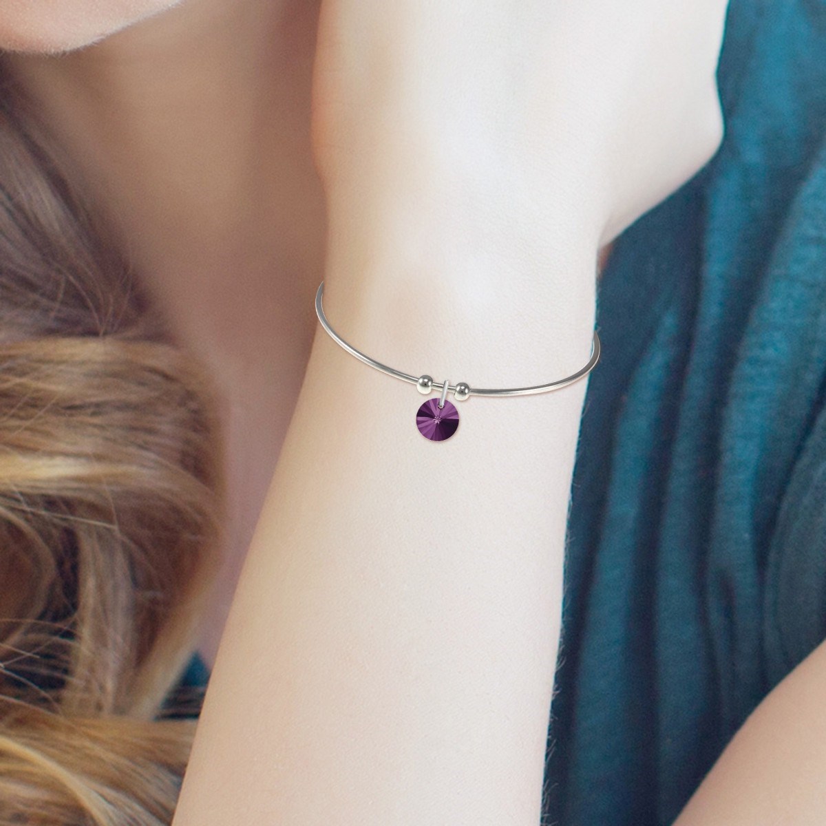 Bracelet SC Crystal orné d'un cristal scintillants
