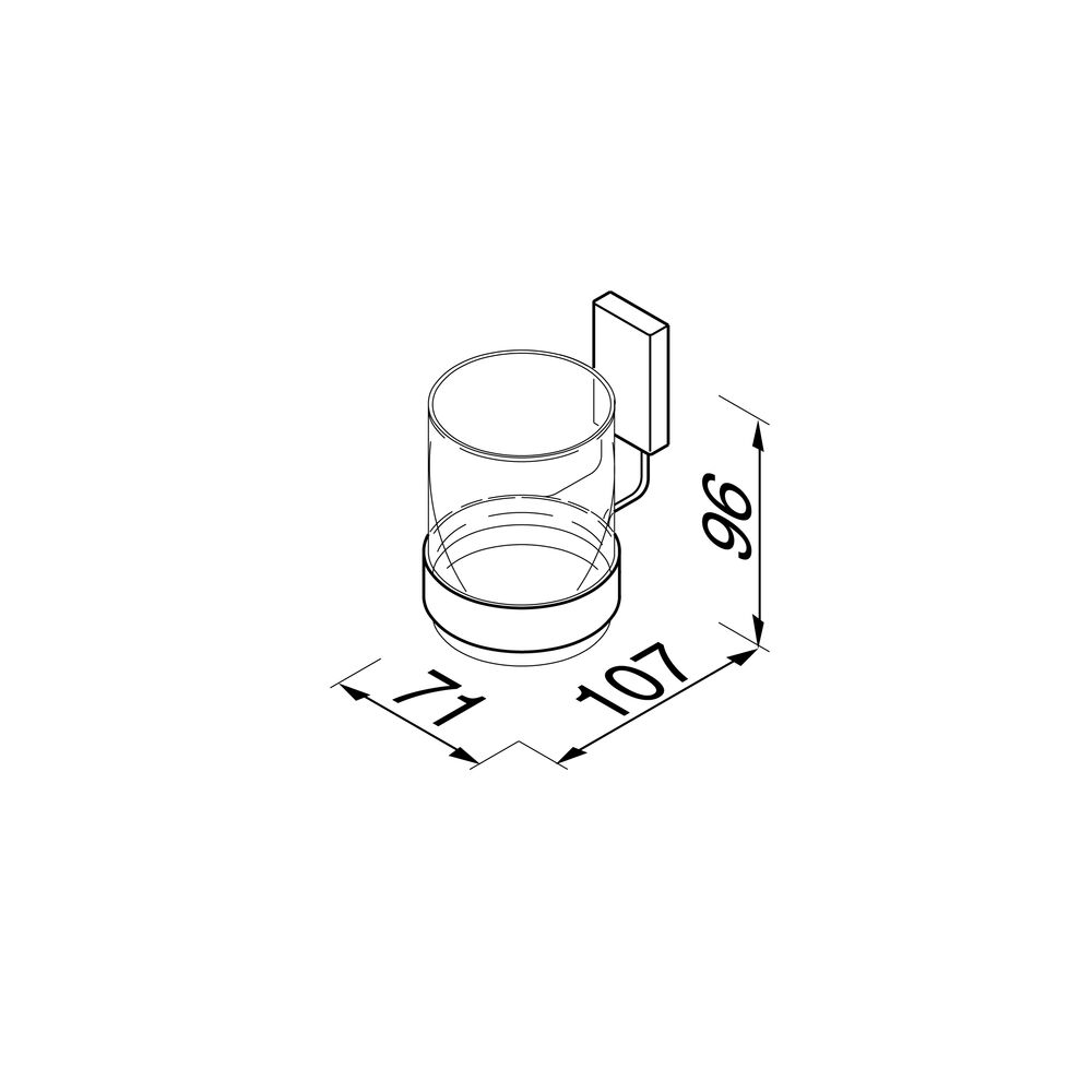 Geesa AIM glashouder met glas chroom