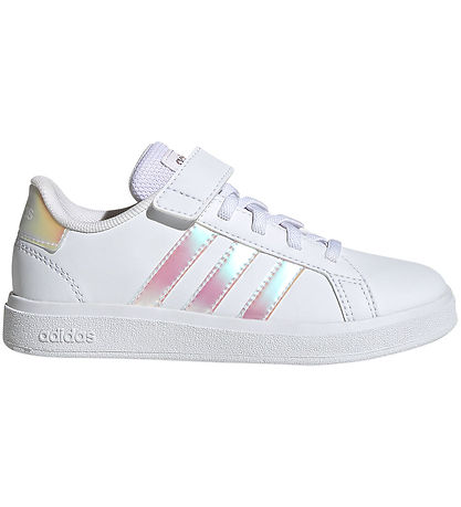 adidas Performance Sko -  Grønd Court 2.0 EL K - Hvid/Rosa