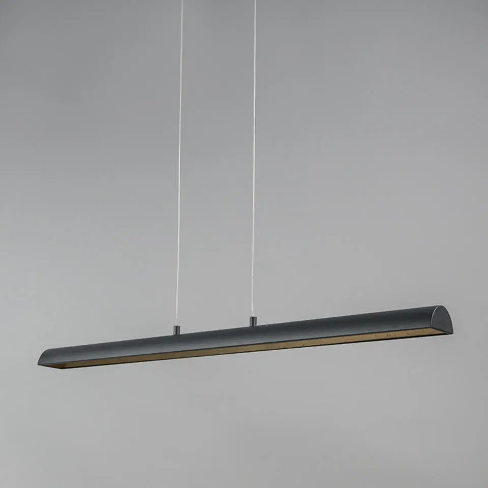 Qazqa hanglampen balo zwart geïntegreerde led