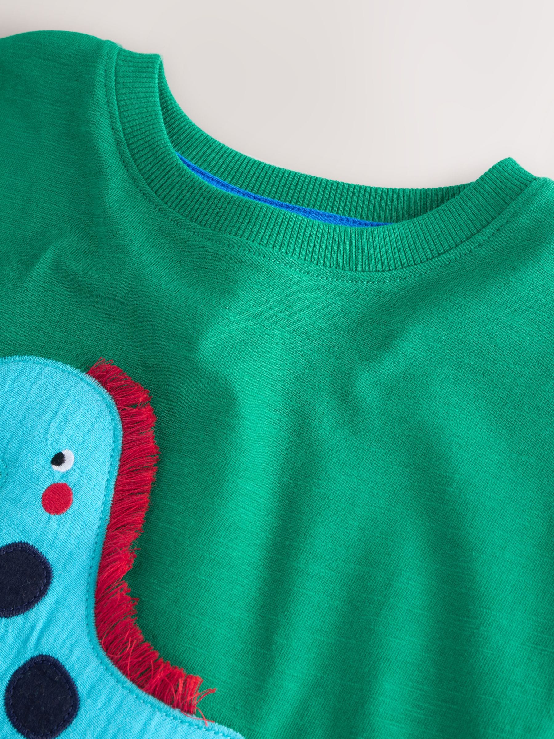 Rood/blauw/groen geruite dinosaurus - Pyjama met geweven onderkant 3 Pack (9mths-12yrs)