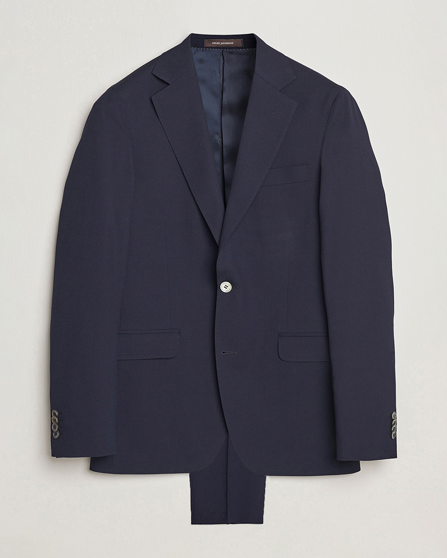 Oscar Jacobson Ego Wool Suit Blue