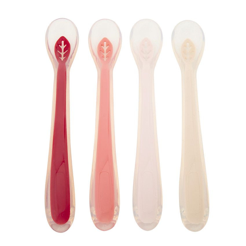 Lot de 4 cuillères en silicone Yummix - Rose - Ecru