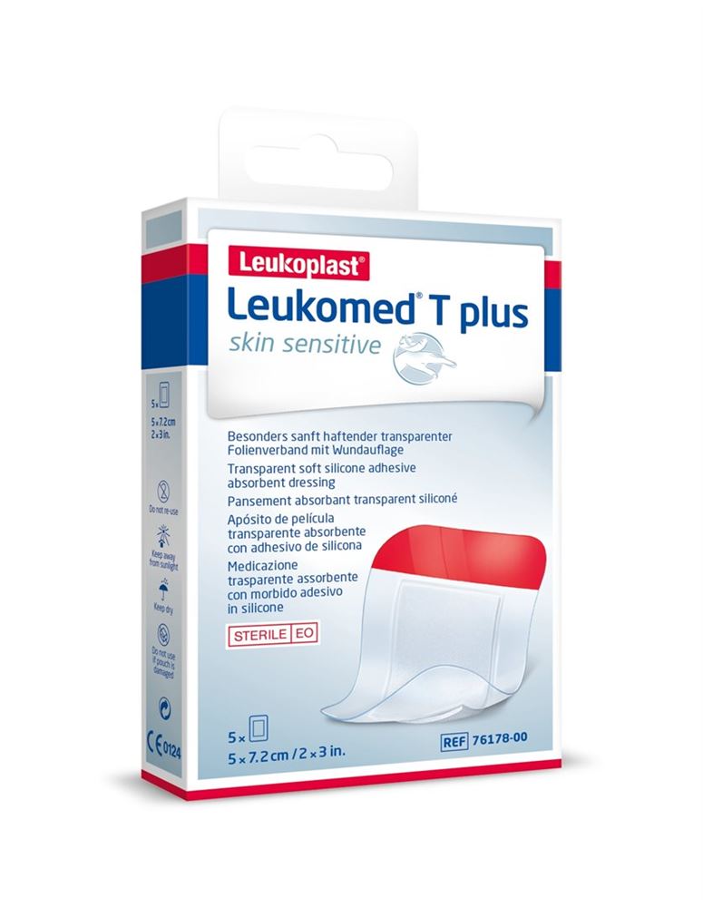 LEUKOMED T plus skin sensitive 5x7.2cm 5 Stk