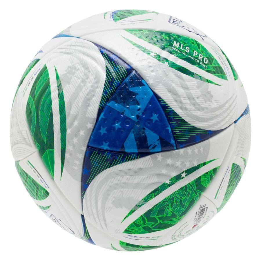 adidas Ballon Pro MLS Ballon de Match - Blanc/Vert/Bleu/Violet