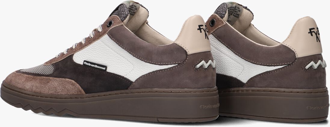 bruine floris van bommel lage sneakers sfm-10143 de kupster