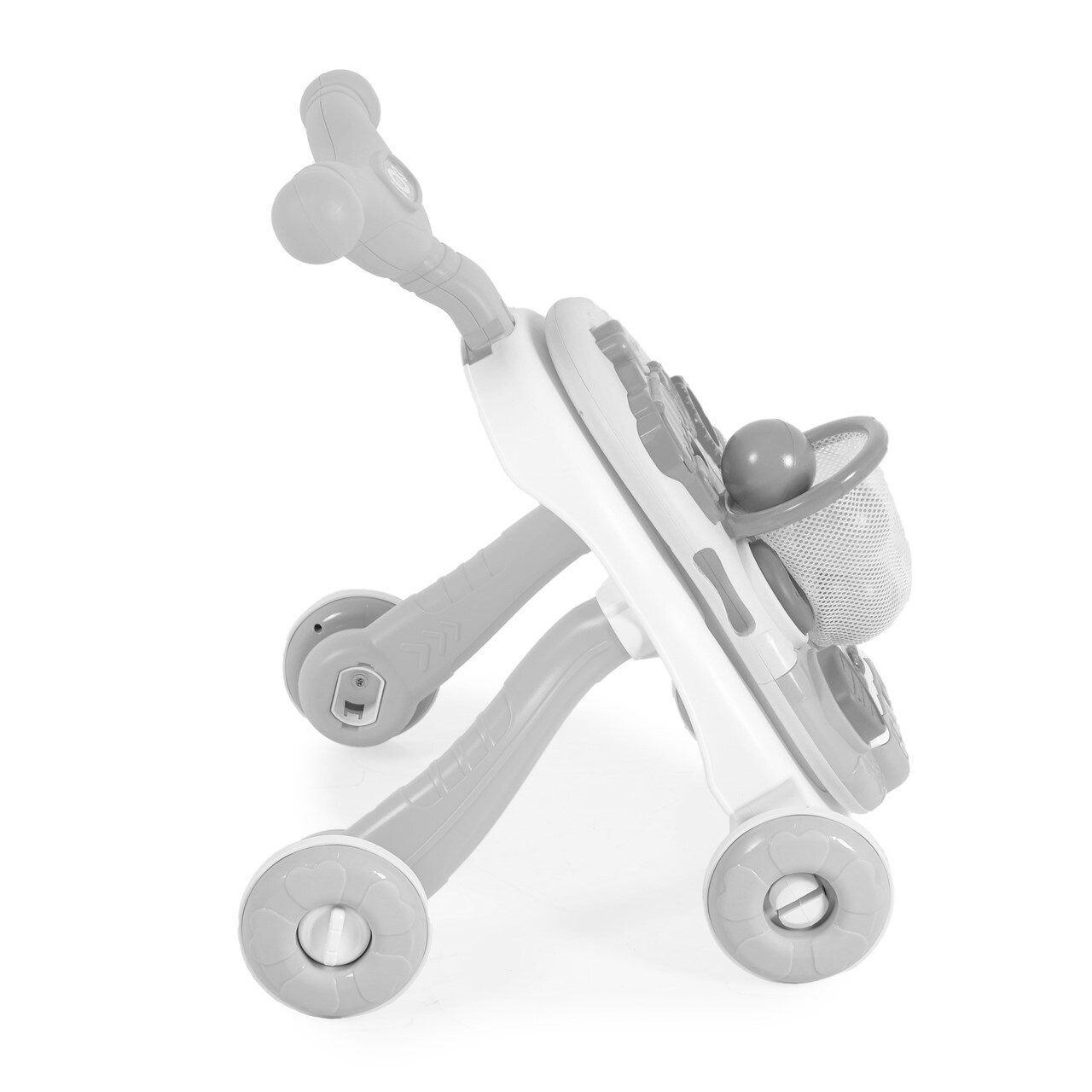 Moni Lauflernwagen 2 in 1 Korb, Musikfunktion, Spieltisch, Bälle, Spielcenter türkis